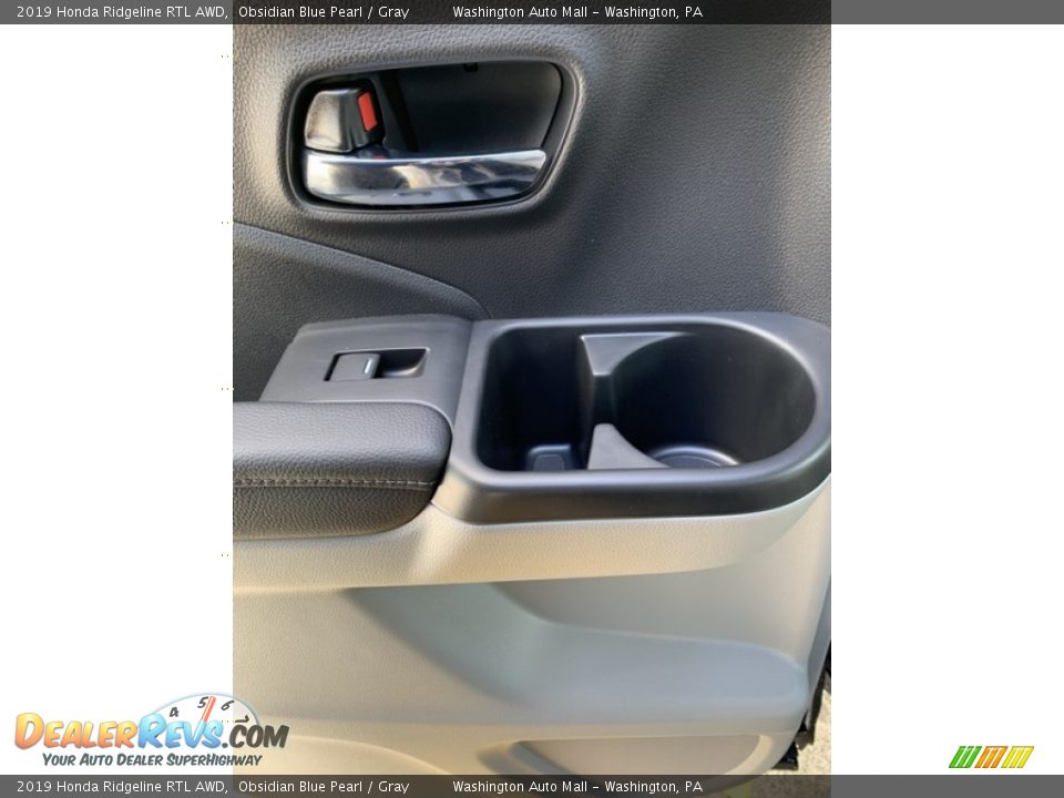 2019 Honda Ridgeline RTL AWD Obsidian Blue Pearl / Gray Photo #17