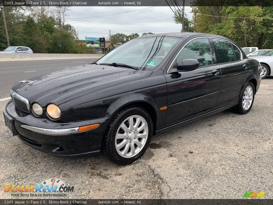 2003 Jaguar X-Type 2.5 Ebony Black / Charcoal Photo #7