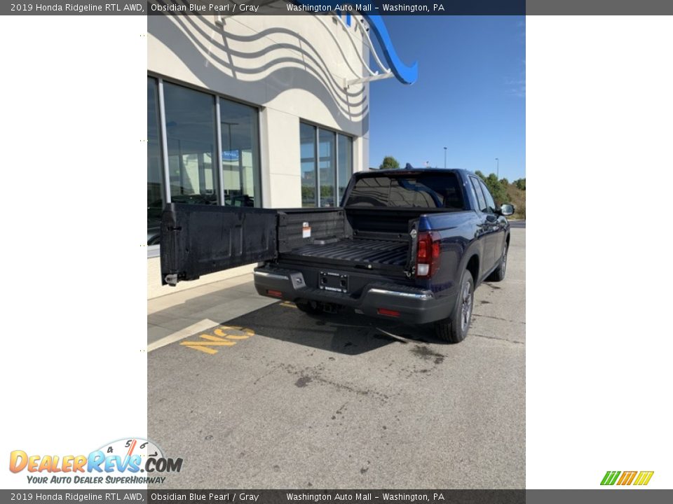 2019 Honda Ridgeline RTL AWD Obsidian Blue Pearl / Gray Photo #21