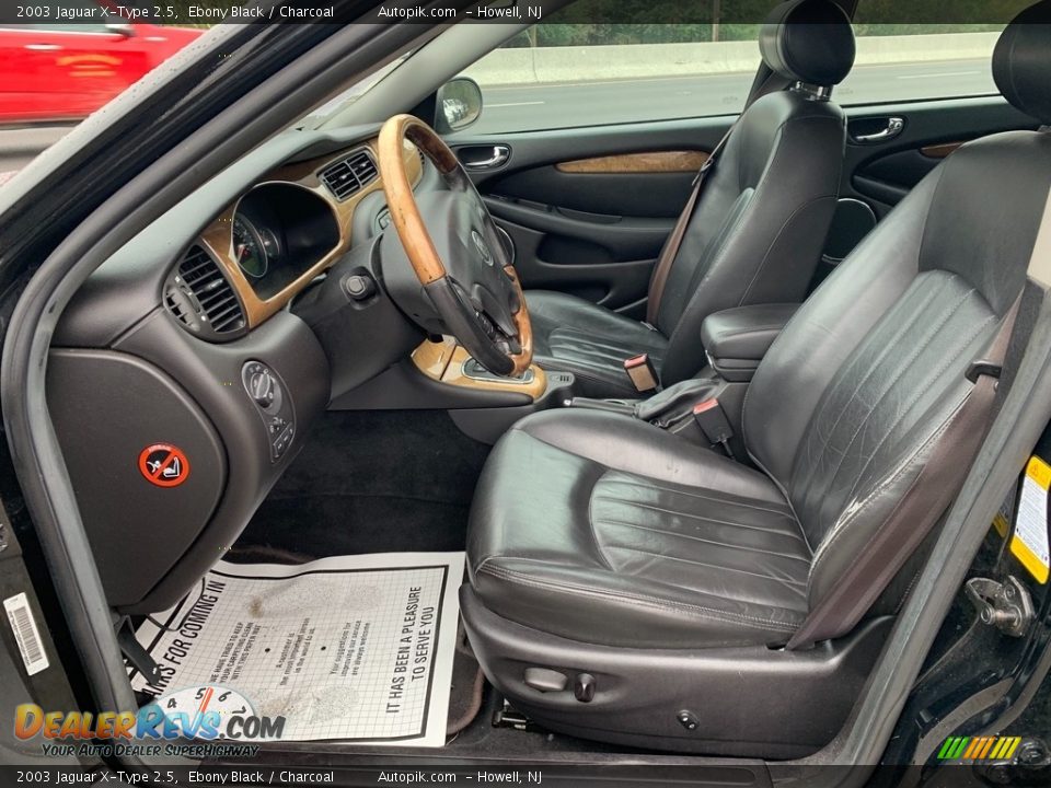 2003 Jaguar X-Type 2.5 Ebony Black / Charcoal Photo #9