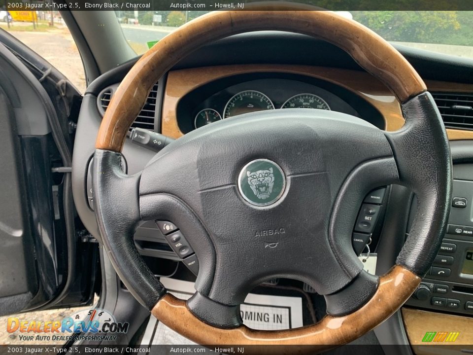 2003 Jaguar X-Type 2.5 Ebony Black / Charcoal Photo #16