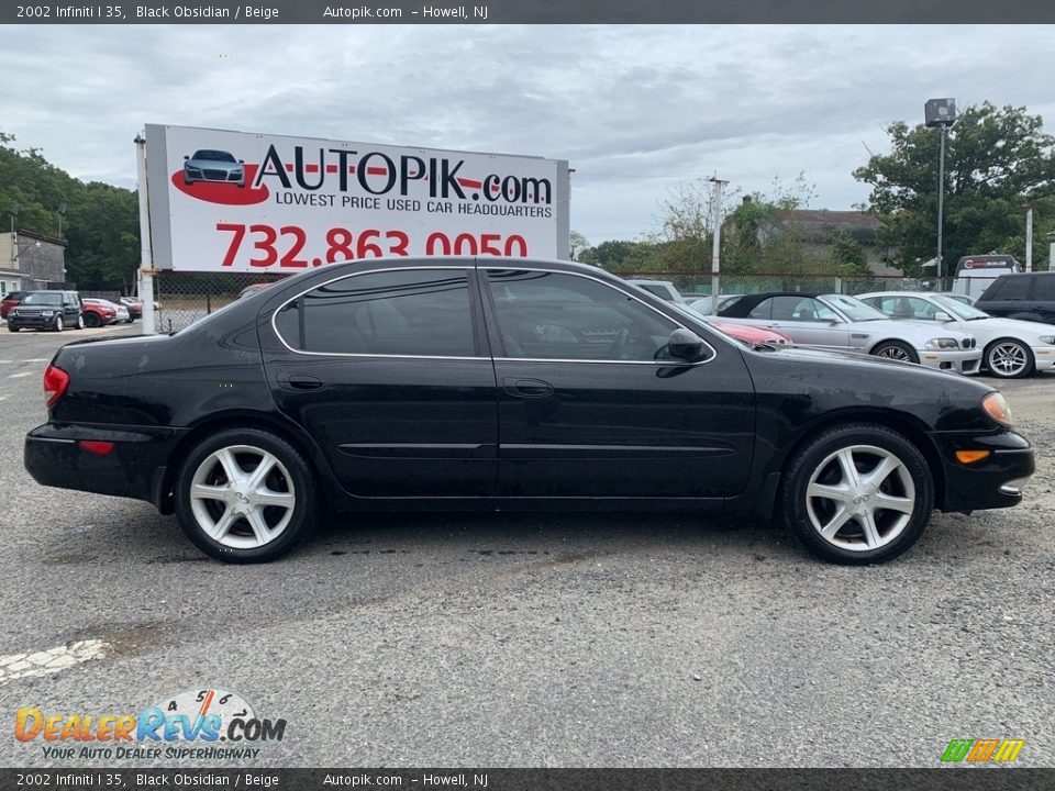 2002 Infiniti I 35 Black Obsidian / Beige Photo #2