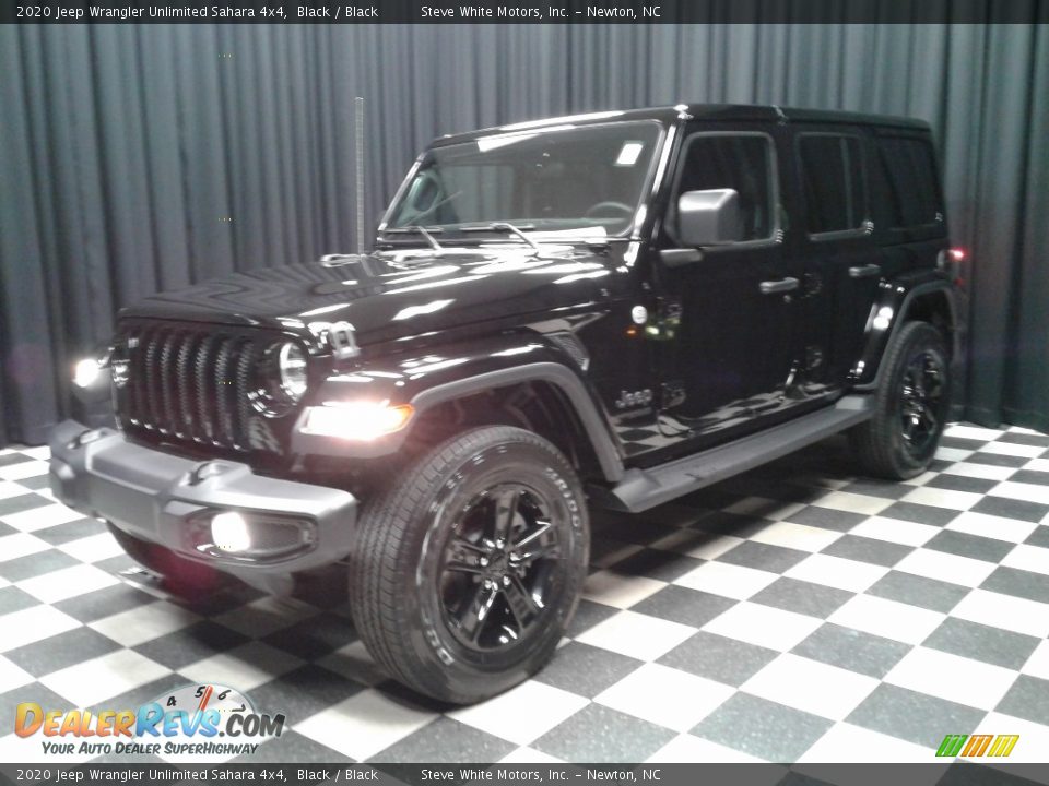 2020 Jeep Wrangler Unlimited Sahara 4x4 Black / Black Photo #2