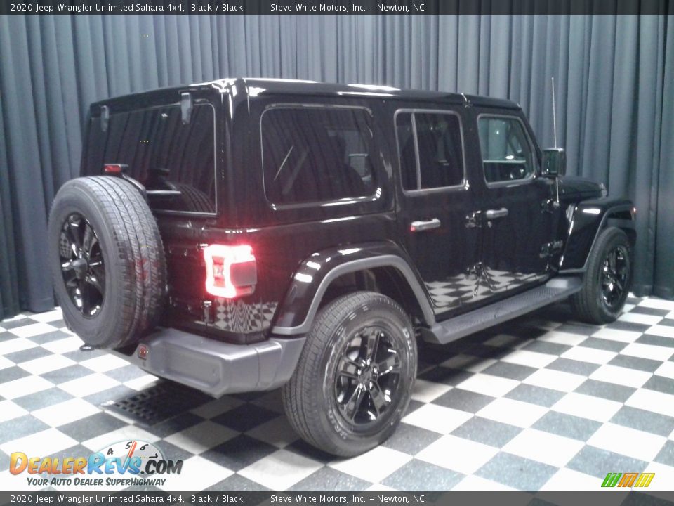 2020 Jeep Wrangler Unlimited Sahara 4x4 Black / Black Photo #6