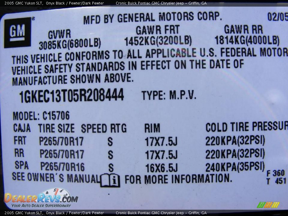 2005 GMC Yukon SLT Onyx Black / Pewter/Dark Pewter Photo #30