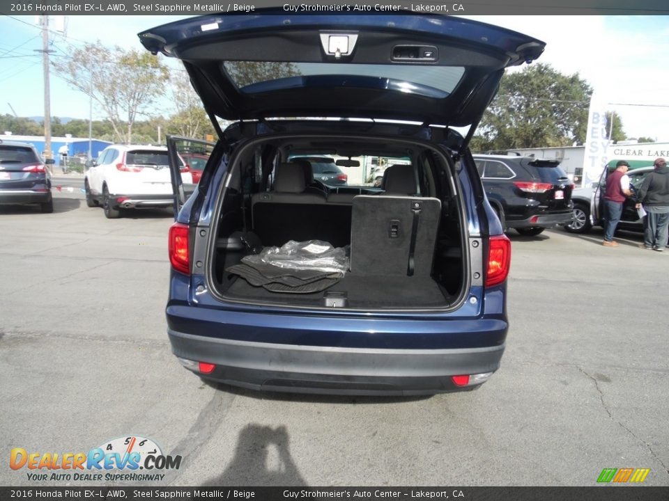 2016 Honda Pilot EX-L AWD Steel Sapphire Metallic / Beige Photo #5