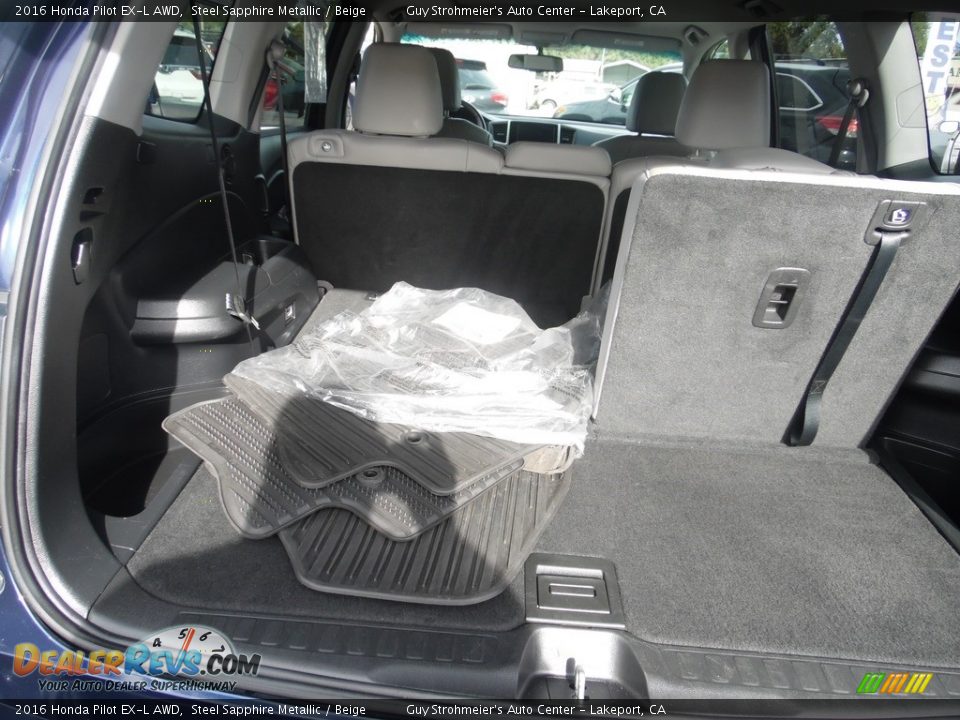 2016 Honda Pilot EX-L AWD Steel Sapphire Metallic / Beige Photo #6