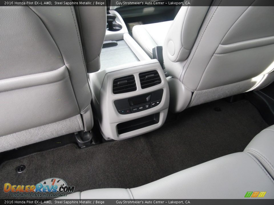 2016 Honda Pilot EX-L AWD Steel Sapphire Metallic / Beige Photo #10