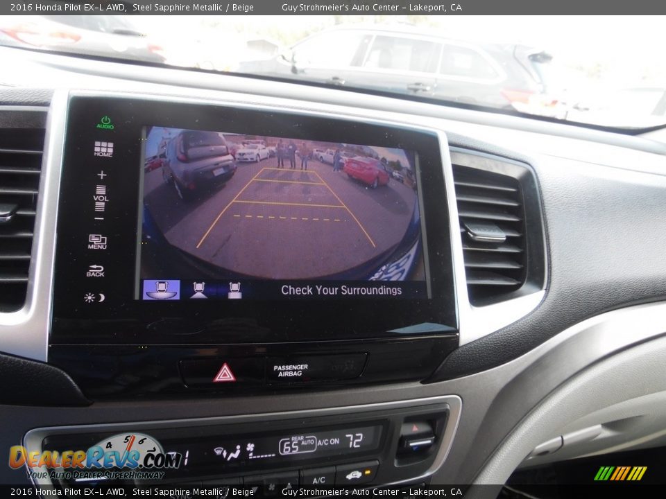2016 Honda Pilot EX-L AWD Steel Sapphire Metallic / Beige Photo #11