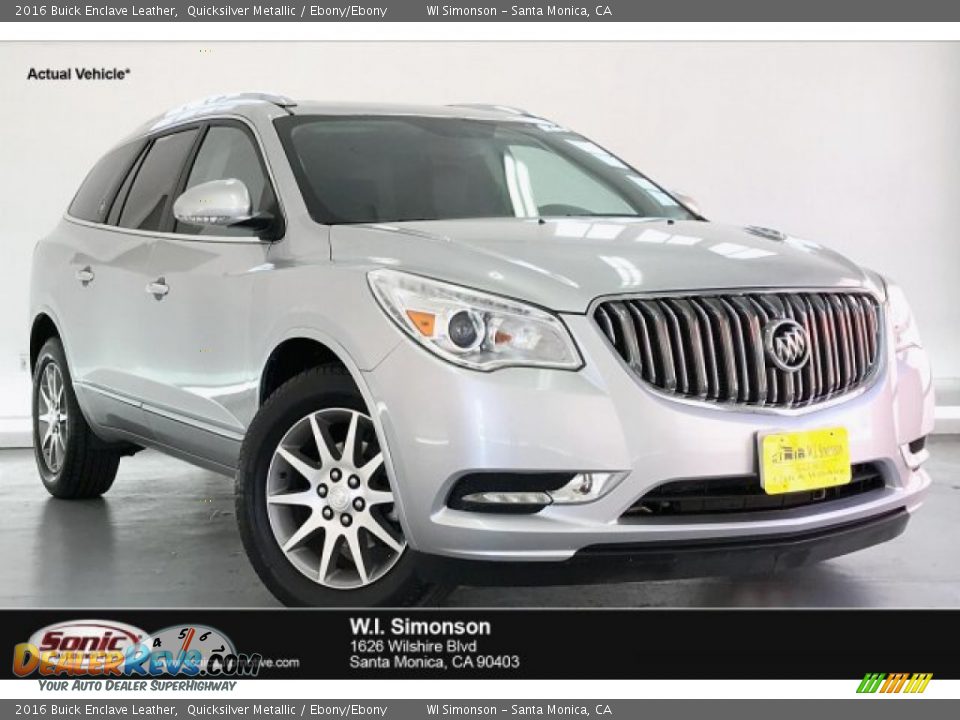 2016 Buick Enclave Leather Quicksilver Metallic / Ebony/Ebony Photo #1