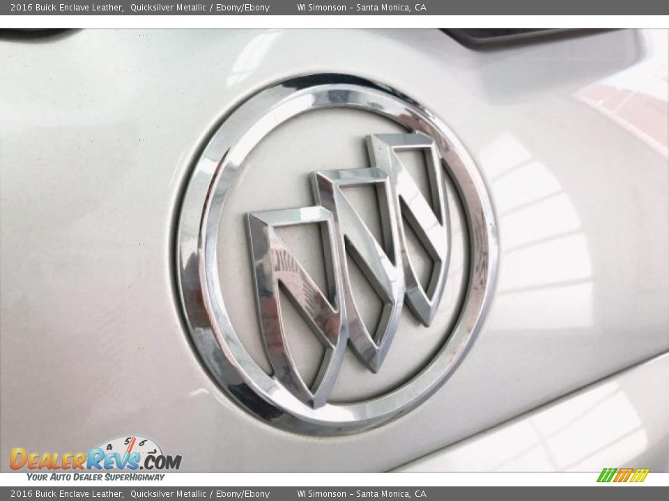 2016 Buick Enclave Leather Quicksilver Metallic / Ebony/Ebony Photo #7