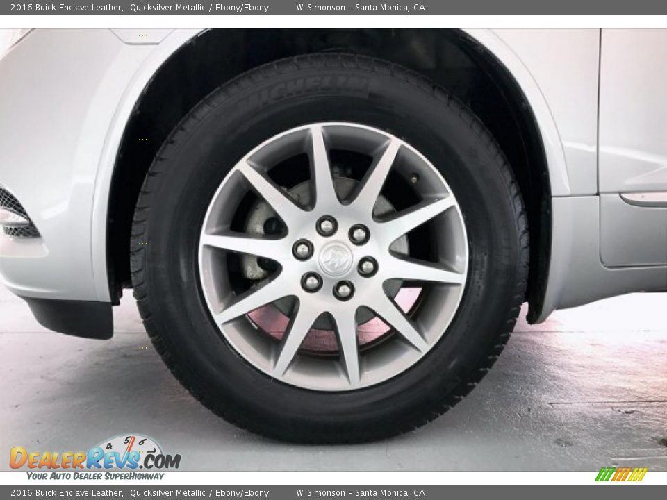 2016 Buick Enclave Leather Quicksilver Metallic / Ebony/Ebony Photo #8