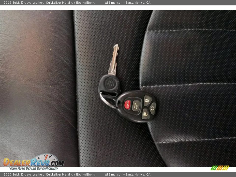 2016 Buick Enclave Leather Quicksilver Metallic / Ebony/Ebony Photo #11