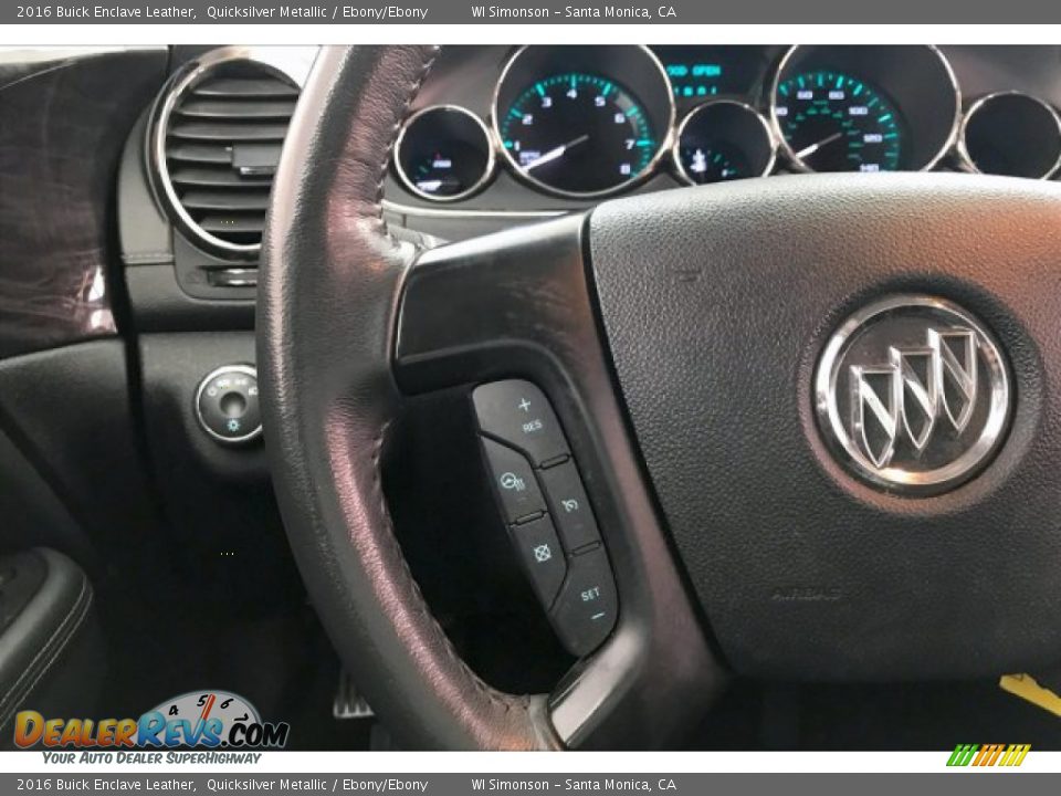 2016 Buick Enclave Leather Quicksilver Metallic / Ebony/Ebony Photo #18