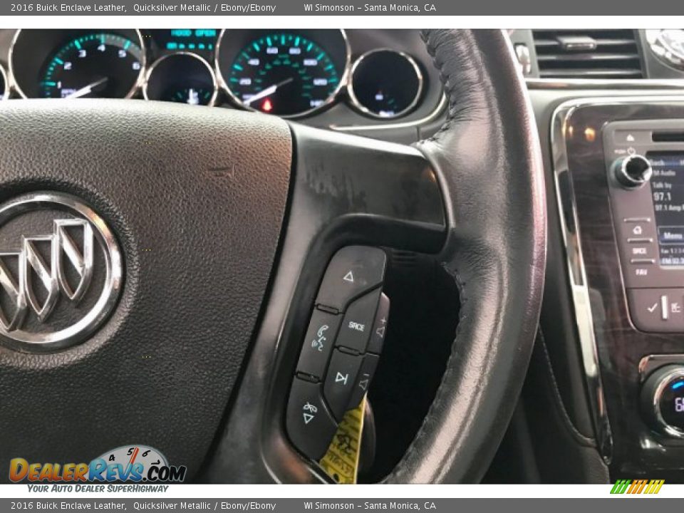 2016 Buick Enclave Leather Quicksilver Metallic / Ebony/Ebony Photo #19