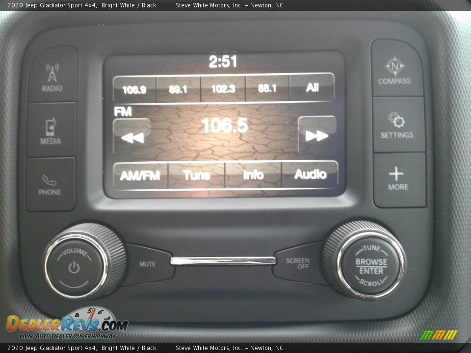 2020 Jeep Gladiator Sport 4x4 Bright White / Black Photo #21