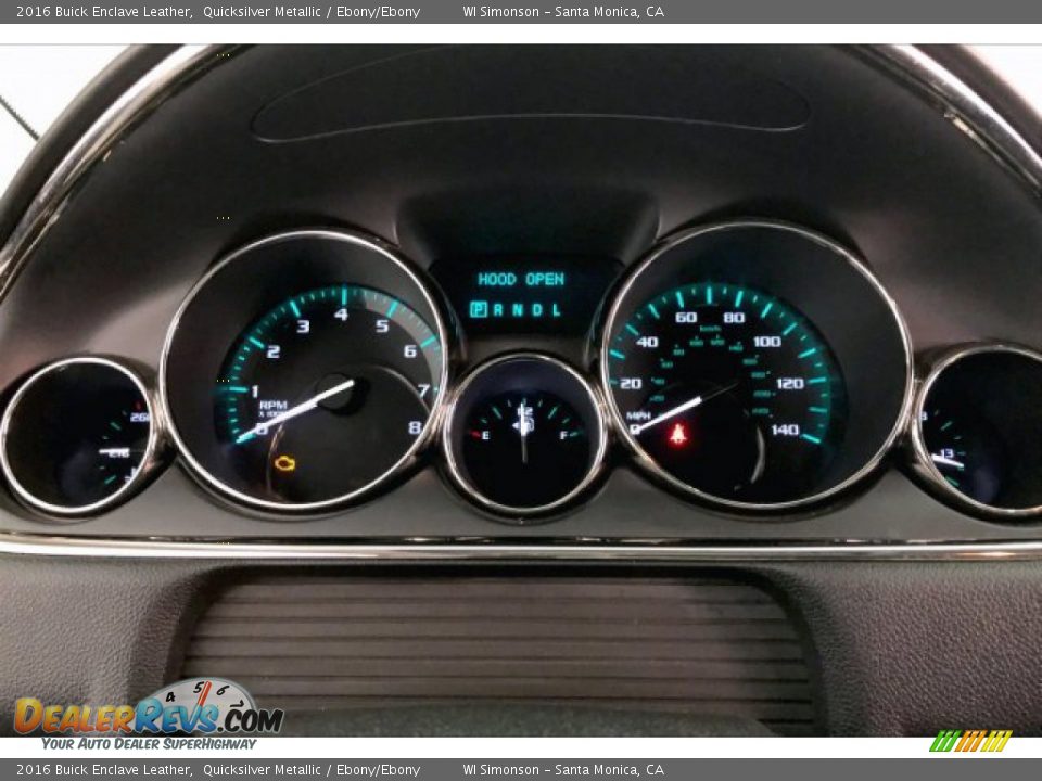 2016 Buick Enclave Leather Quicksilver Metallic / Ebony/Ebony Photo #20