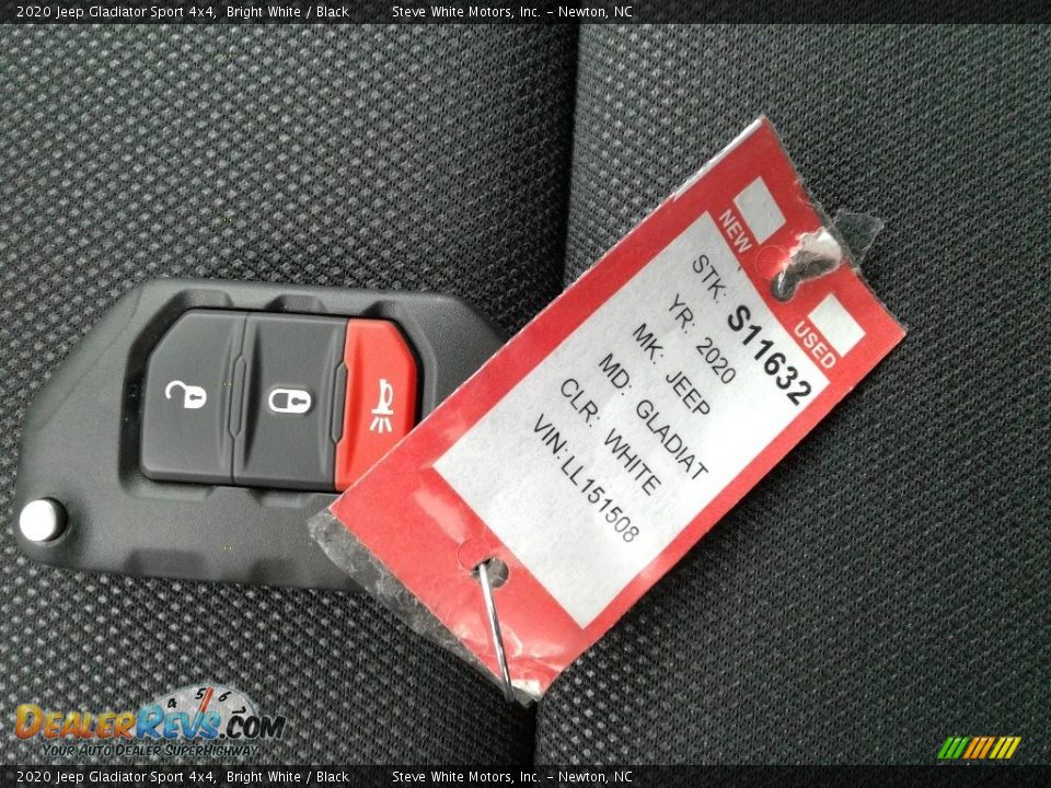 2020 Jeep Gladiator Sport 4x4 Bright White / Black Photo #27