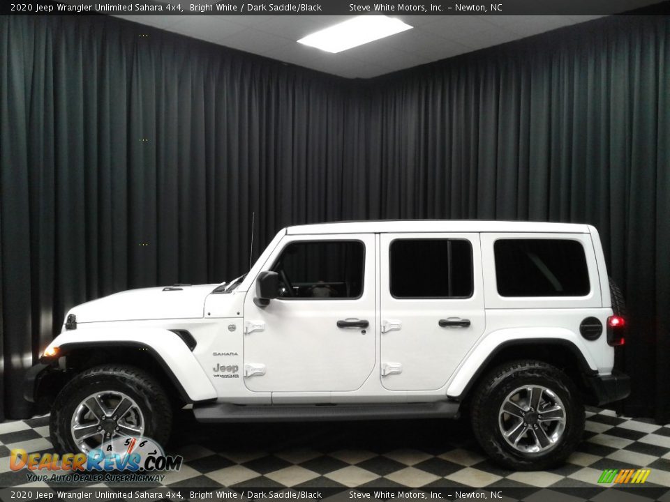 2020 Jeep Wrangler Unlimited Sahara 4x4 Bright White / Dark Saddle/Black Photo #1