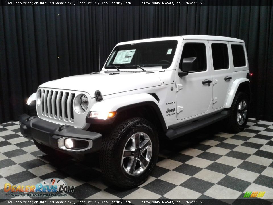 2020 Jeep Wrangler Unlimited Sahara 4x4 Bright White / Dark Saddle/Black Photo #2