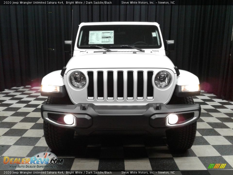 2020 Jeep Wrangler Unlimited Sahara 4x4 Bright White / Dark Saddle/Black Photo #3