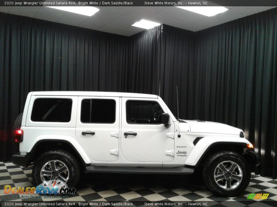 2020 Jeep Wrangler Unlimited Sahara 4x4 Bright White / Dark Saddle/Black Photo #5