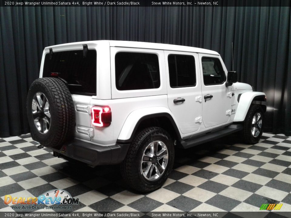 2020 Jeep Wrangler Unlimited Sahara 4x4 Bright White / Dark Saddle/Black Photo #6