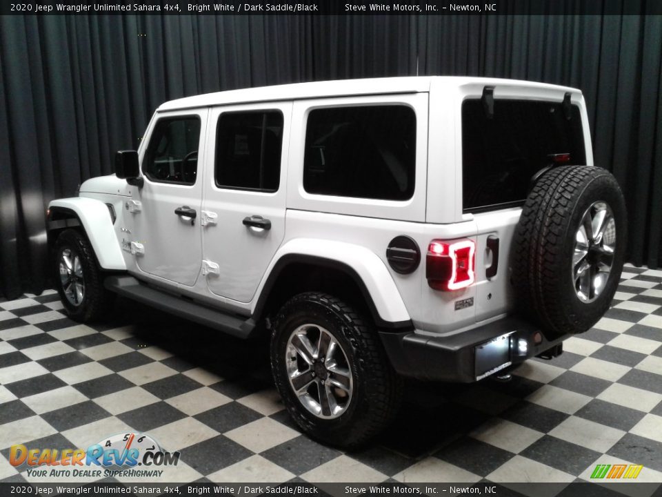 2020 Jeep Wrangler Unlimited Sahara 4x4 Bright White / Dark Saddle/Black Photo #8