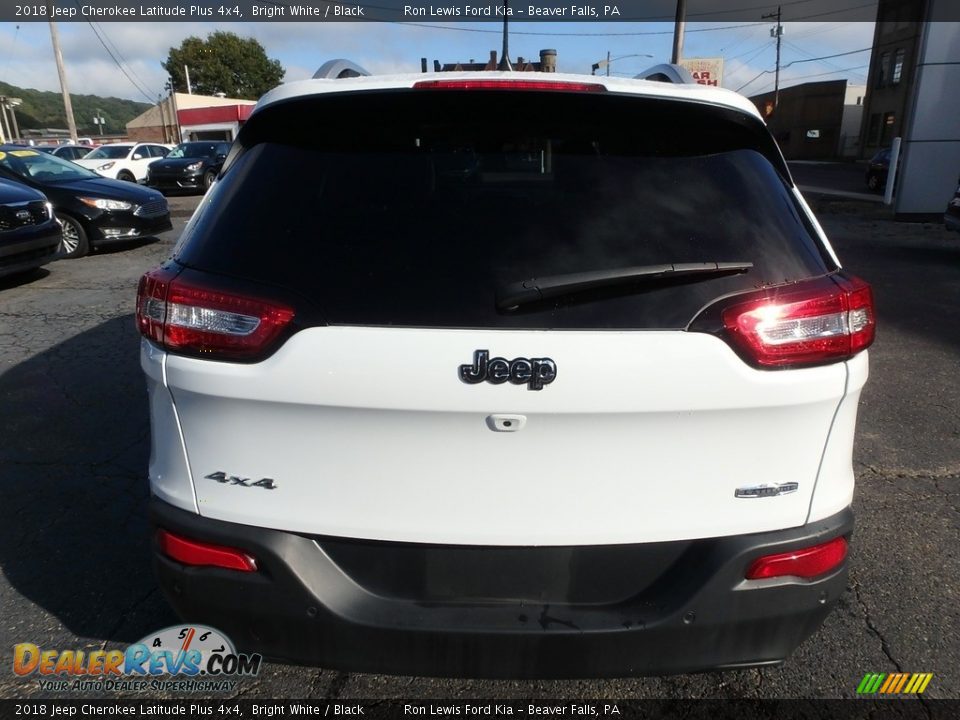 2018 Jeep Cherokee Latitude Plus 4x4 Bright White / Black Photo #3