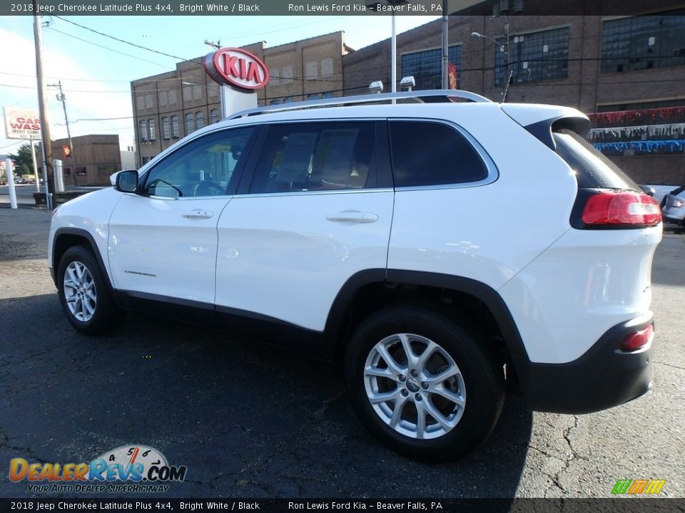 2018 Jeep Cherokee Latitude Plus 4x4 Bright White / Black Photo #5