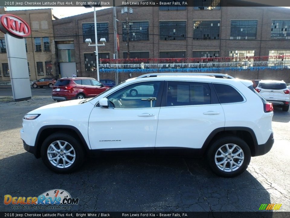 2018 Jeep Cherokee Latitude Plus 4x4 Bright White / Black Photo #6