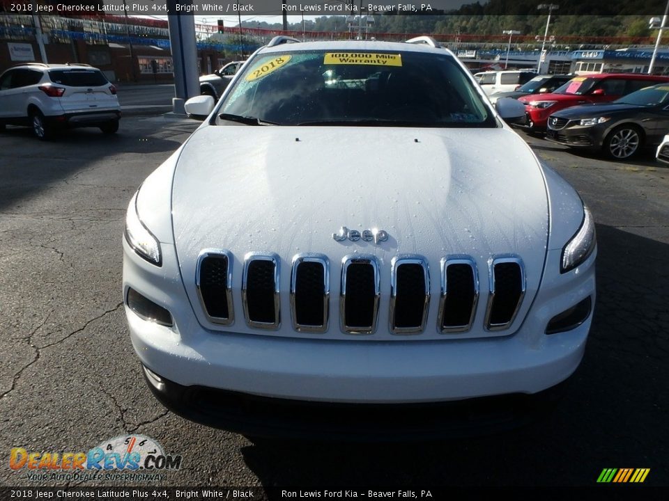 2018 Jeep Cherokee Latitude Plus 4x4 Bright White / Black Photo #8