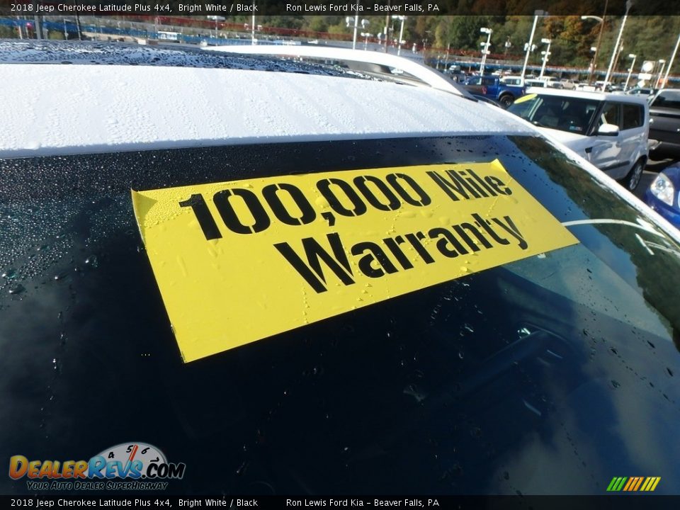 2018 Jeep Cherokee Latitude Plus 4x4 Bright White / Black Photo #10