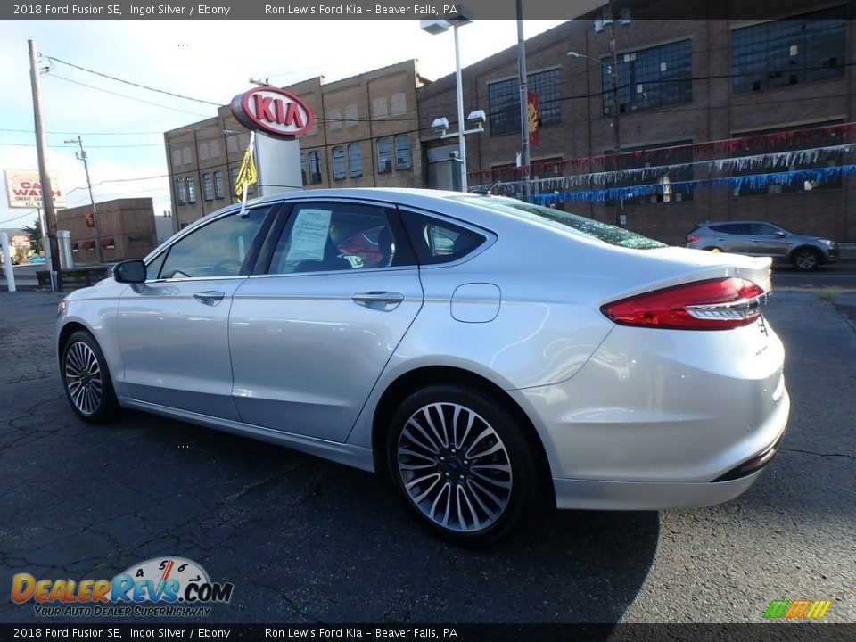 2018 Ford Fusion SE Ingot Silver / Ebony Photo #5