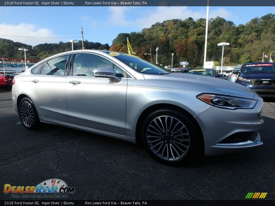 2018 Ford Fusion SE Ingot Silver / Ebony Photo #9