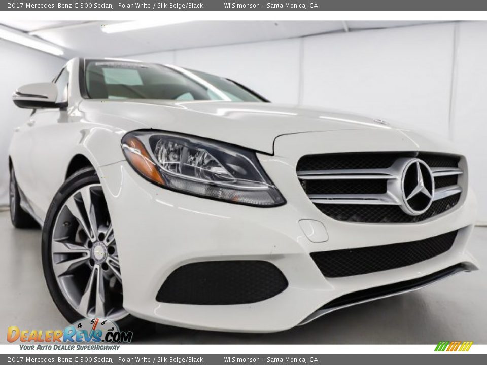 2017 Mercedes-Benz C 300 Sedan Polar White / Silk Beige/Black Photo #2