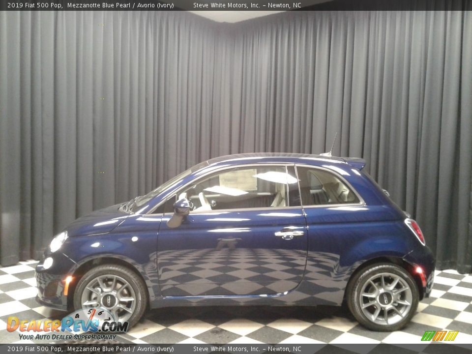 2019 Fiat 500 Pop Mezzanotte Blue Pearl / Avorio (Ivory) Photo #1