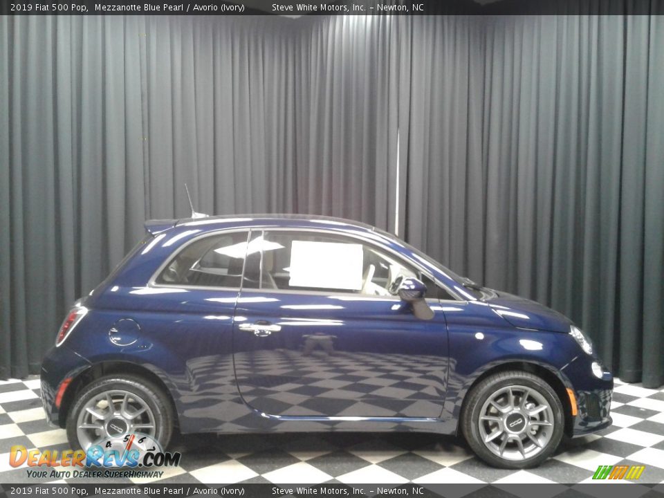 2019 Fiat 500 Pop Mezzanotte Blue Pearl / Avorio (Ivory) Photo #5