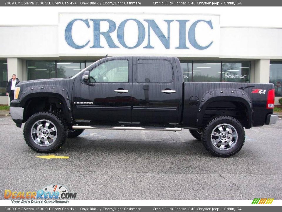 2009 GMC Sierra 1500 SLE Crew Cab 4x4 Onyx Black / Ebony/Light Cashmere Photo #1
