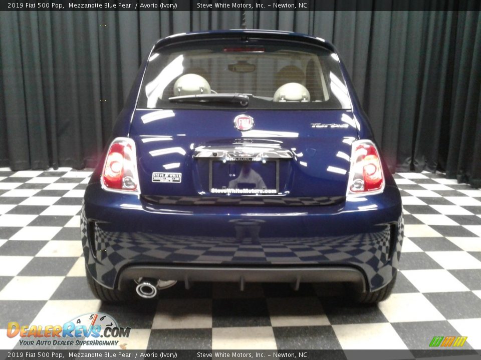 2019 Fiat 500 Pop Mezzanotte Blue Pearl / Avorio (Ivory) Photo #7