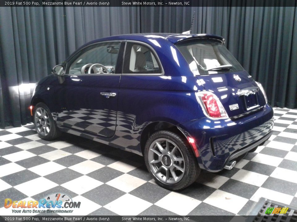 2019 Fiat 500 Pop Mezzanotte Blue Pearl / Avorio (Ivory) Photo #8
