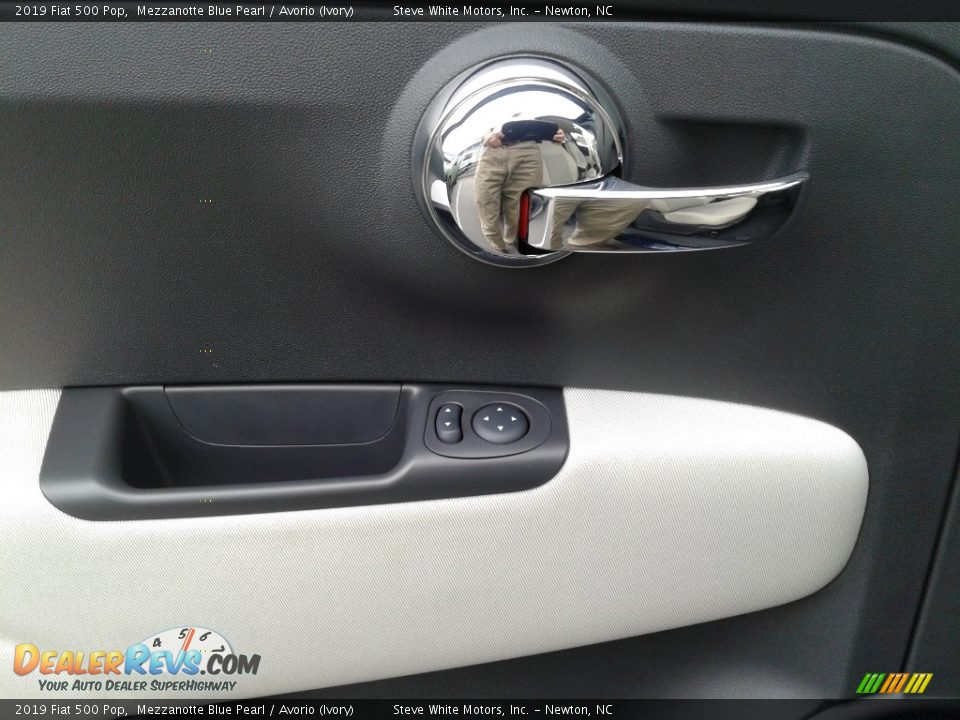 2019 Fiat 500 Pop Mezzanotte Blue Pearl / Avorio (Ivory) Photo #9