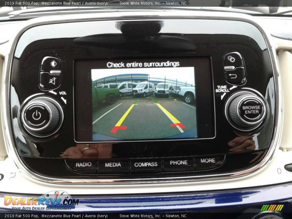 2019 Fiat 500 Pop Mezzanotte Blue Pearl / Avorio (Ivory) Photo #21