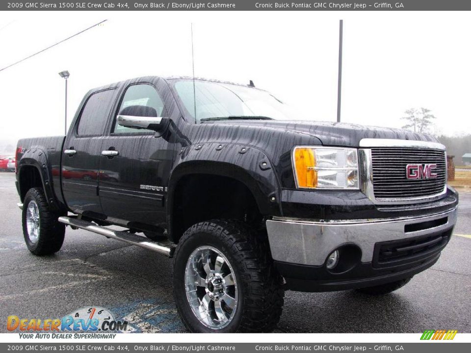 2009 GMC Sierra 1500 SLE Crew Cab 4x4 Onyx Black / Ebony/Light Cashmere Photo #4