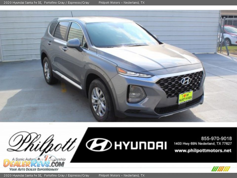 2020 Hyundai Santa Fe SE Portofino Gray / Espresso/Gray Photo #1