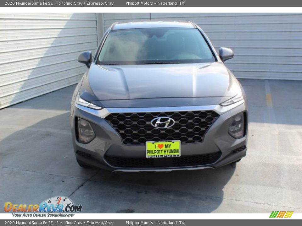 2020 Hyundai Santa Fe SE Portofino Gray / Espresso/Gray Photo #3