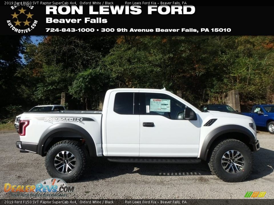 2019 Ford F150 SVT Raptor SuperCab 4x4 Oxford White / Black Photo #1