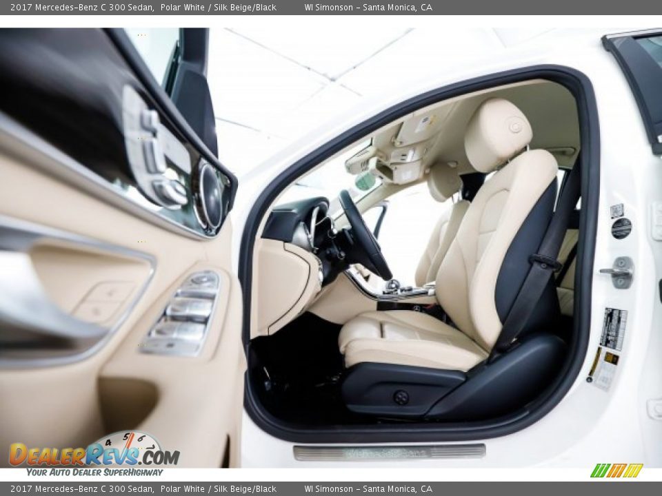 2017 Mercedes-Benz C 300 Sedan Polar White / Silk Beige/Black Photo #21