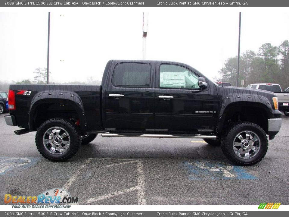 2009 GMC Sierra 1500 SLE Crew Cab 4x4 Onyx Black / Ebony/Light Cashmere Photo #5