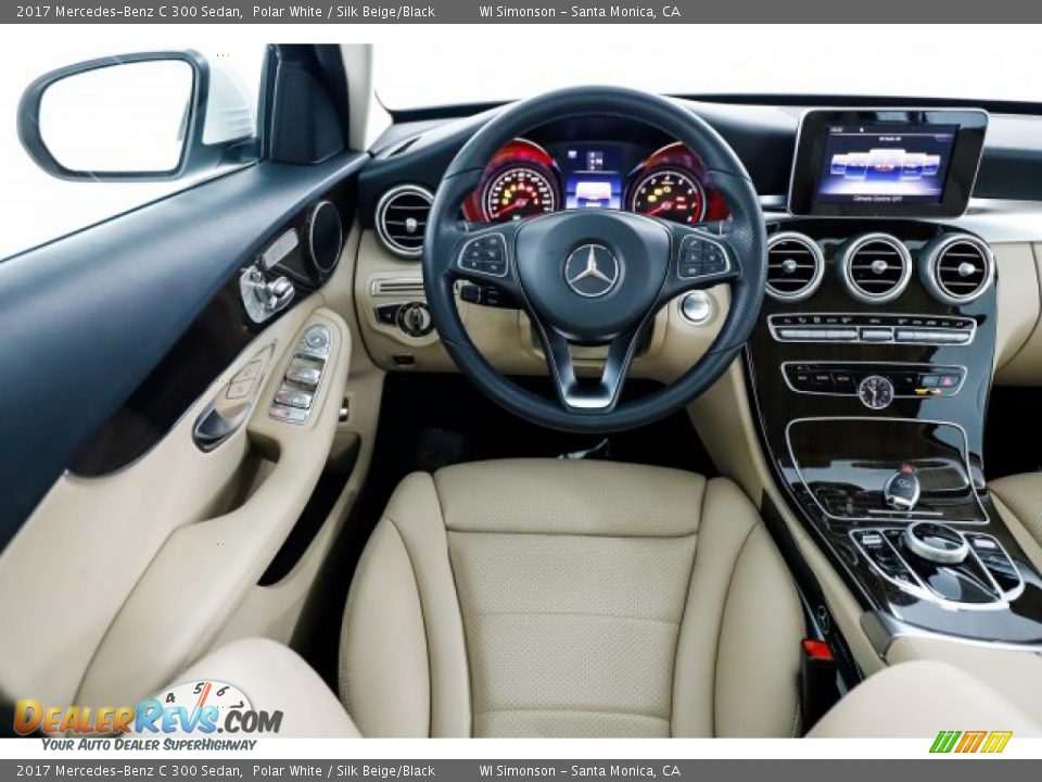 2017 Mercedes-Benz C 300 Sedan Polar White / Silk Beige/Black Photo #23